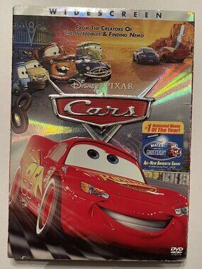 Disney Pixar Cars DVD 2006 Widescreen Edition Lightning McQueen Mater CIB Tested